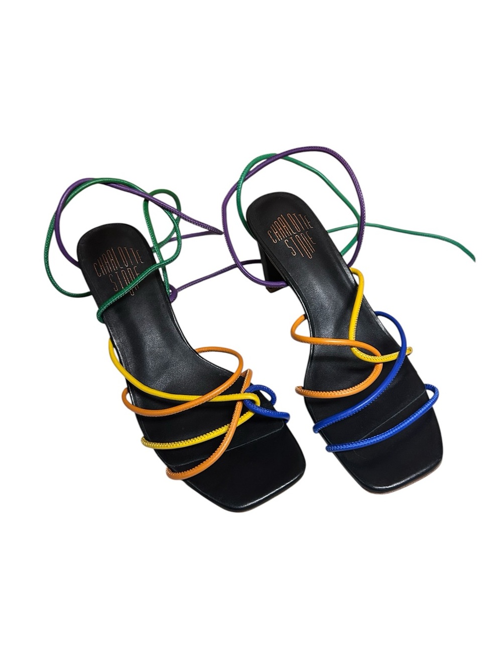 Charlotte Stone Aurora Strappy Colorful Heel Sandals